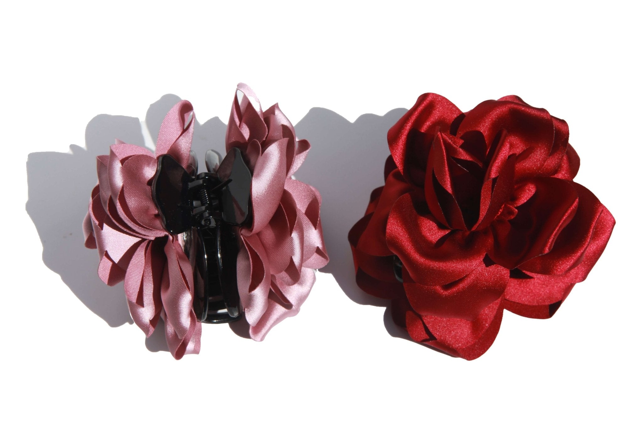 Red Silk Rose Hair Clawhair clawsJewelryBlossomuniqueflowerearringsgiftforhermothergiftdaughtergiftbirthdaygiftanniversarygift
