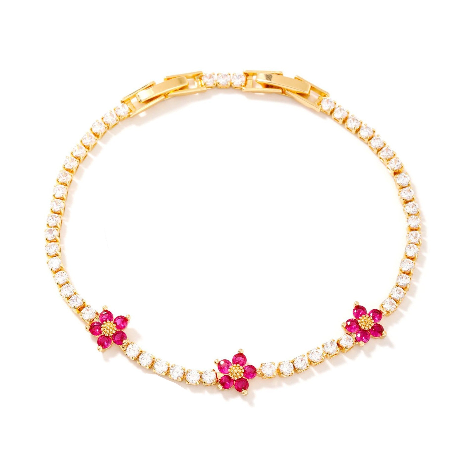 Rosalie Flower Tennis BraceletsBraceletJewelryBlossomuniqueflowerearringsgiftforhermothergiftdaughtergiftbirthdaygiftanniversarygift