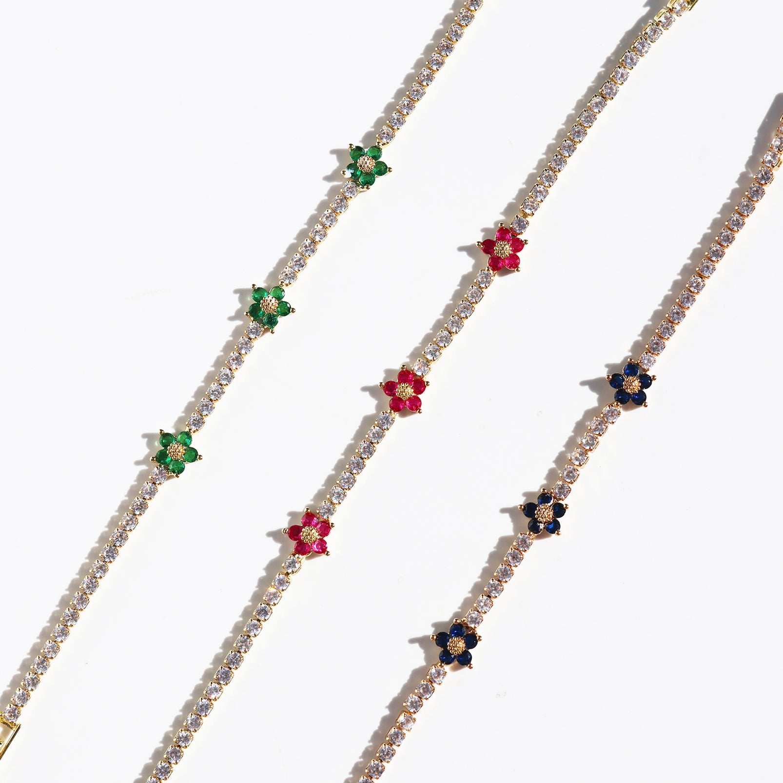 Rosalie Flower Tennis BraceletsBraceletJewelryBlossomuniqueflowerearringsgiftforhermothergiftdaughtergiftbirthdaygiftanniversarygift