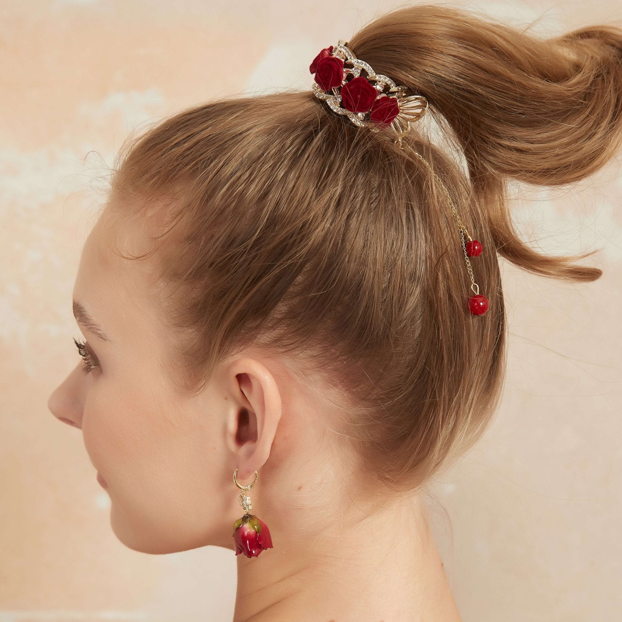 Rose & Daisy Ponytail Hair Claws (3 - Piece)hair clawsJewelryBlossomuniqueflowerearringsgiftforhermothergiftdaughtergiftbirthdaygiftanniversarygift