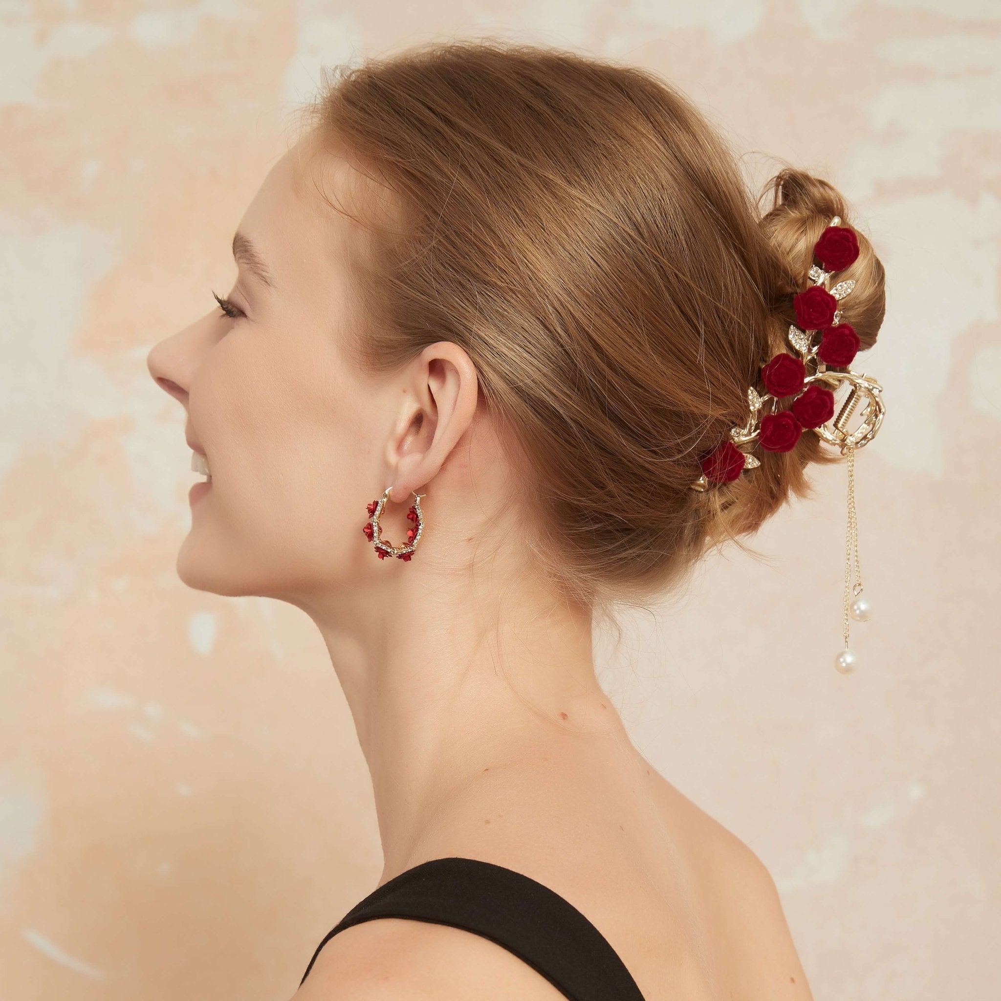 Rose Garden Hair Clawhair clawsJewelryBlossomuniqueflowerearringsgiftforhermothergiftdaughtergiftbirthdaygiftanniversarygift