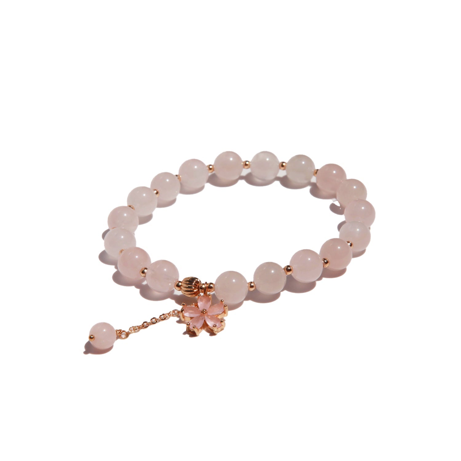 Rose Quartz Clover Crystal Bracelet (Final Sale) Bracelet JewelryBlossom flowerjewelry weddingjewelry bridaljewelry weddinggift bridemaidgiftgiftforher mothergift daughtergift birthdaygift anniversarygi