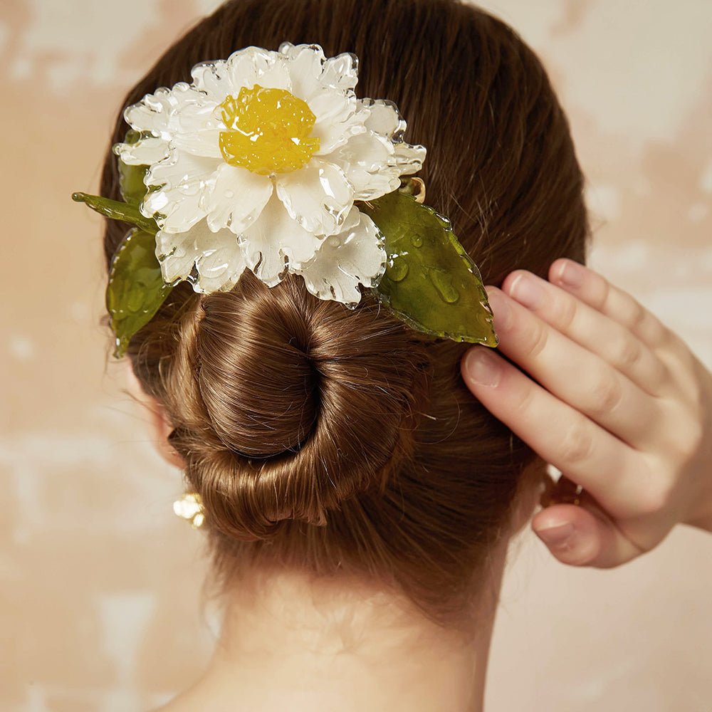 Southern Gardenia Flower Hair Barrette ClipHair ClipsJewelryBlossomuniqueflowerearringsgiftforhermothergiftdaughtergiftbirthdaygiftanniversarygift