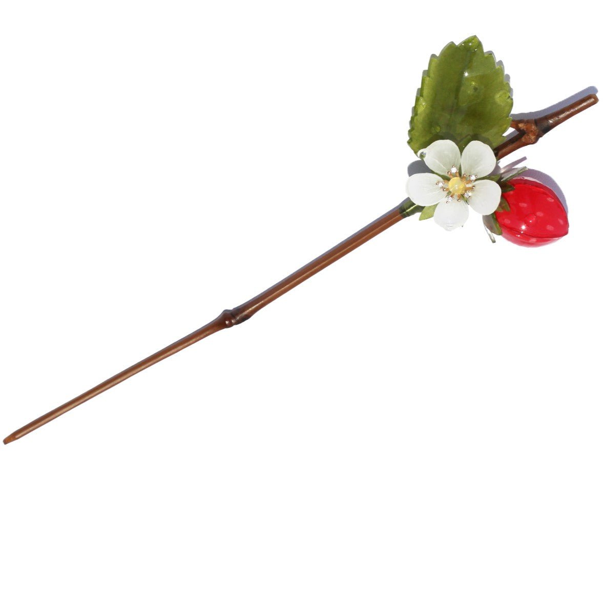 Strawberry Blossom Hair Stick HAIR JewelryBlossom flowerjewelry weddingjewelry bridaljewelry weddinggift bridemaidgiftgiftforher mothergift daughtergift birthdaygift anniversarygi