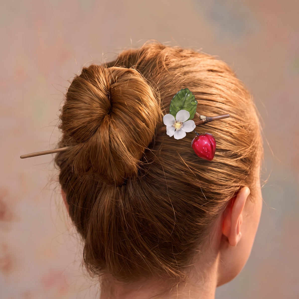 Strawberry Blossom Hair Stick HAIR JewelryBlossom flowerjewelry weddingjewelry bridaljewelry weddinggift bridemaidgiftgiftforher mothergift daughtergift birthdaygift anniversarygi
