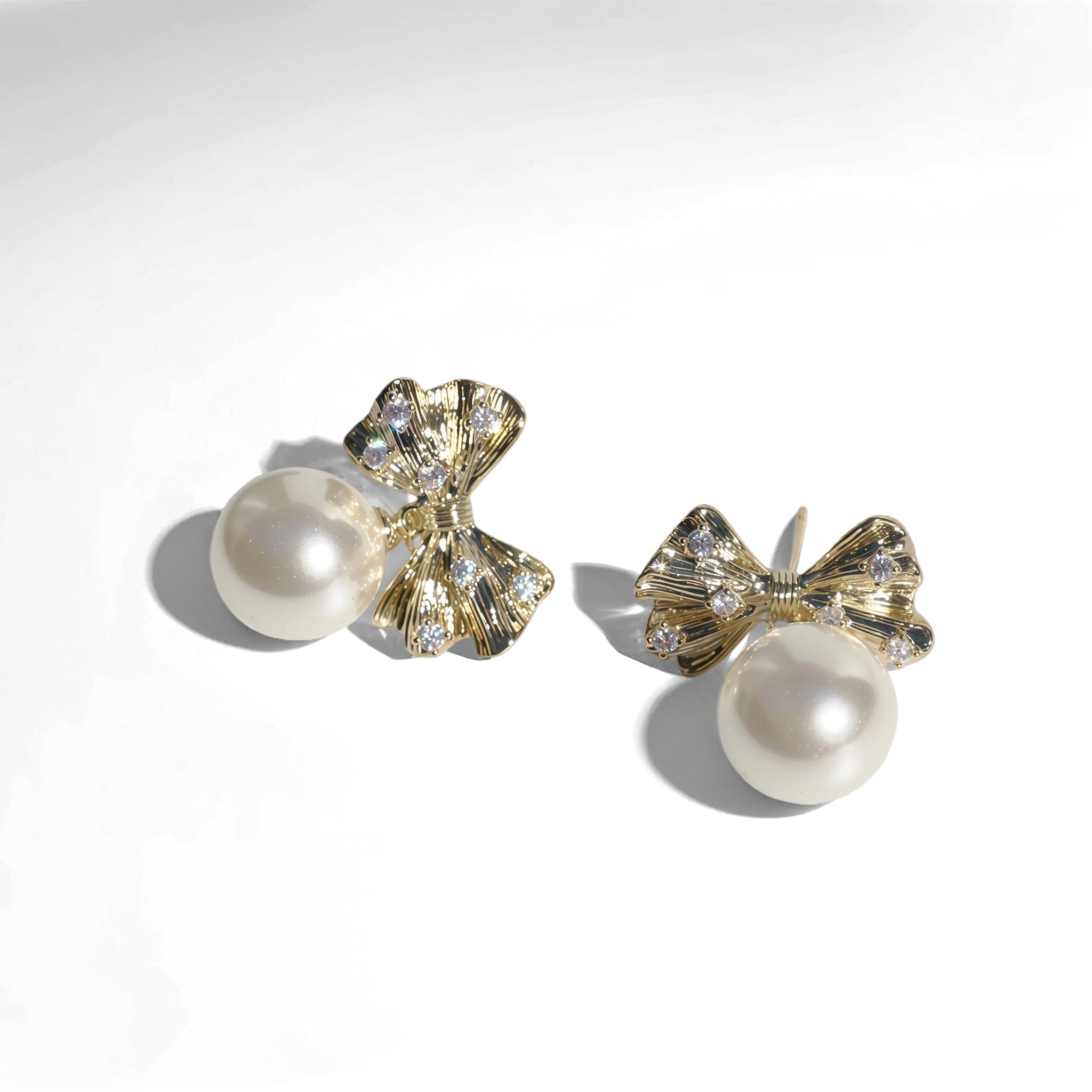 Sweetheart Bow Pearl EarringsEarringsJewelryBlossomuniqueflowerearringsgiftforhermothergiftdaughtergiftbirthdaygiftanniversarygift