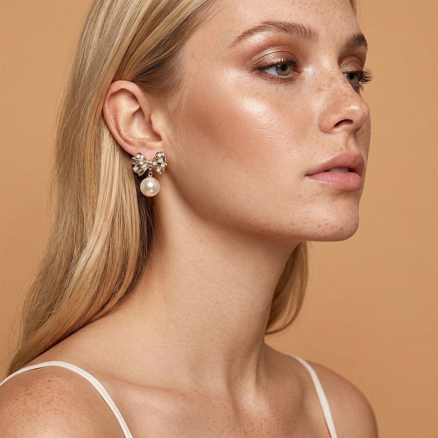 Sweetheart Bow Pearl EarringsEarringsJewelryBlossomuniqueflowerearringsgiftforhermothergiftdaughtergiftbirthdaygiftanniversarygift