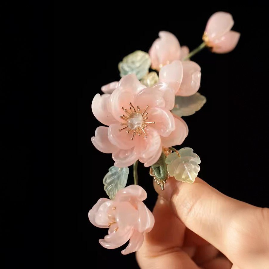 Pink Camellia Flower Hair ClipHair ClipsJewelryBlossomuniqueflowerearringsgiftforhermothergiftdaughtergiftbirthdaygiftanniversarygift