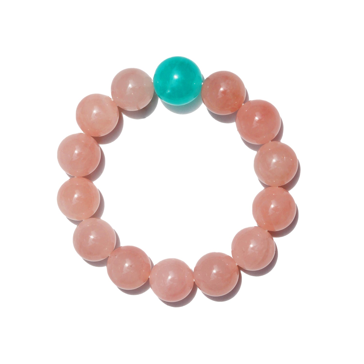 Whisper of Rose Quartz & Amazonite Crystal BraceletBraceletJewelryBlossomuniqueflowerearringsgiftforhermothergiftdaughtergiftbirthdaygiftanniversarygift