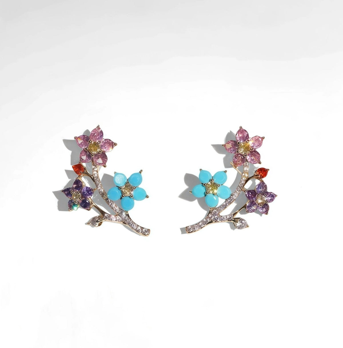 Wisteria Garden Branch Stud Earrings Earrings JewelryBlossom flowerjewelry weddingjewelry bridaljewelry weddinggift bridemaidgiftgiftforher mothergift daughtergift birthdaygift anniversarygi