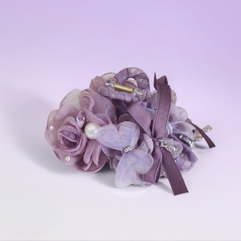 Wisteria Whisper Tassel Hair Clawhair clawsJewelryBlossomuniqueflowerearringsgiftforhermothergiftdaughtergiftbirthdaygiftanniversarygift