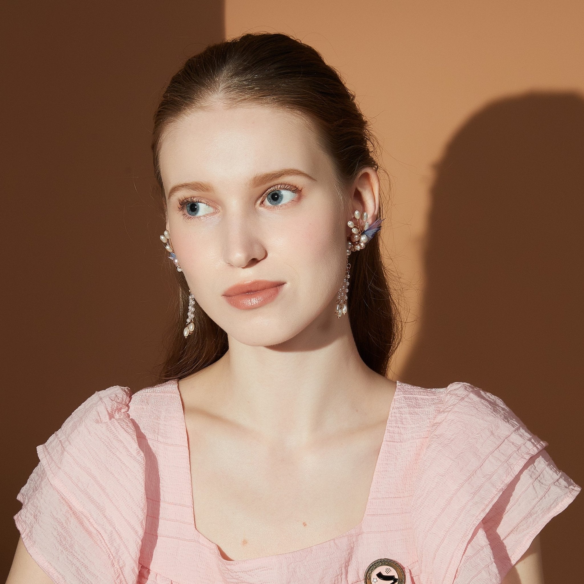 #butterflyearring# - #jewelryblossom##earrings##fairyearrings##weddingearrings##fabricearrings# pearl earrings