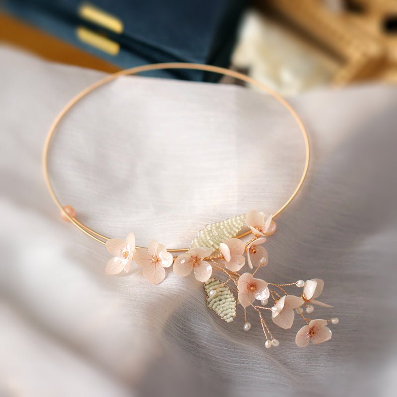 #flowernecklace# - #jewelryblossom##necklace##fairynecklace##weddingjewelry##pinkflowernecklace#
