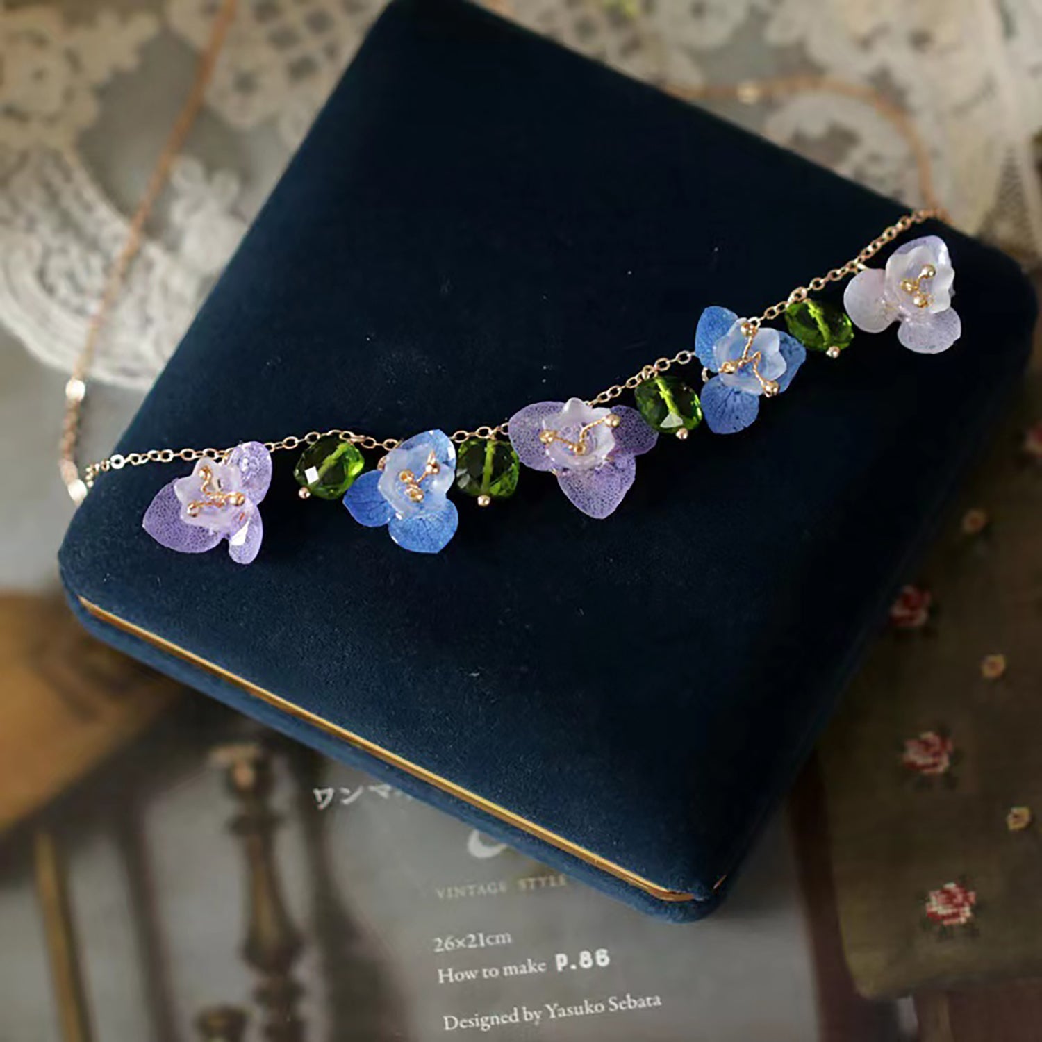 #blueflowerearrings# - #jewelryblossom##necklace##fairynecklace##weddingjewelry##hydrangeaearrings# flower necklace