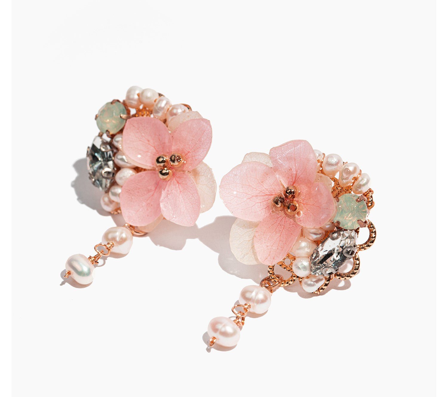 Pink Hydrangea Jewelry Holiday 4 - pc Gift Set (25% OFF)SetJewelryBlossomuniqueflowerearringsgiftforhermothergiftdaughtergiftbirthdaygiftanniversarygift