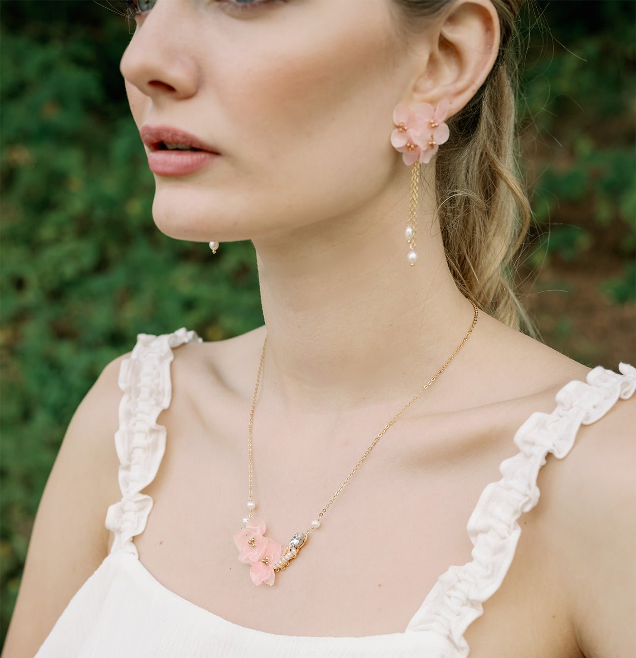 Pink Hydrangea Jewelry Holiday 4 - pc Gift Set (25% OFF)SetJewelryBlossomuniqueflowerearringsgiftforhermothergiftdaughtergiftbirthdaygiftanniversarygift