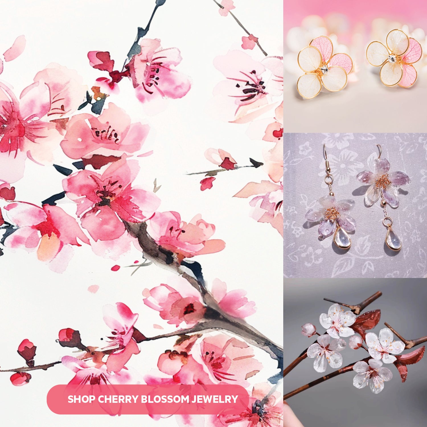 JewelryBlossom
cherry blossom jewelry
cherry blossom earrings
cherry blossom hair clips