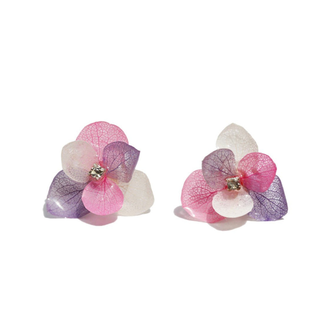 *Real Flower* 4-Shade Purple Hydrangea Flowers Stud Earrings Earrings JewelryBlossom flowerjewelry weddingjewelry bridaljewelry weddinggift bridemaidgiftgiftforher mothergift daughtergift birthdaygift anniversarygi