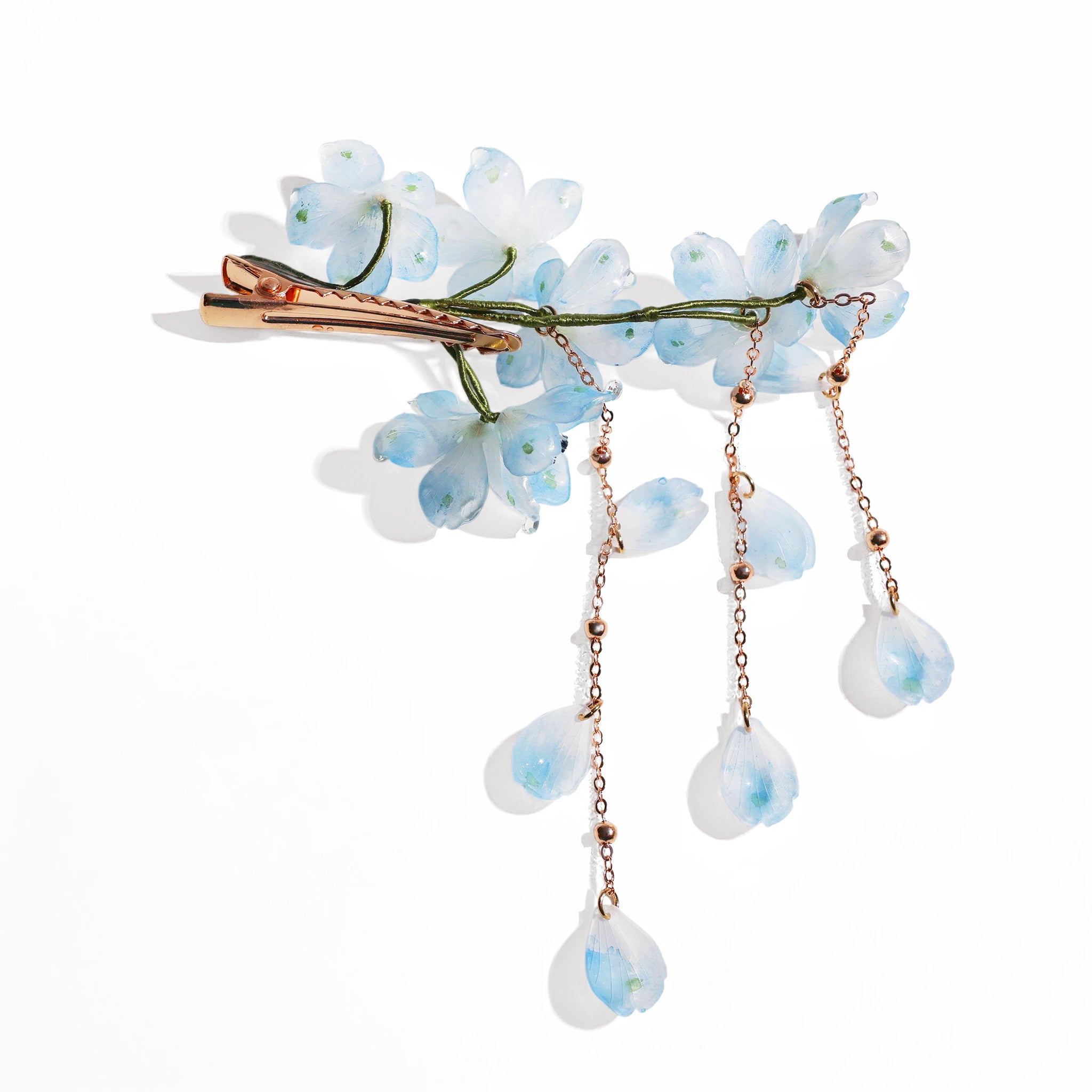 Azure Sakura Tassel Hair Clip