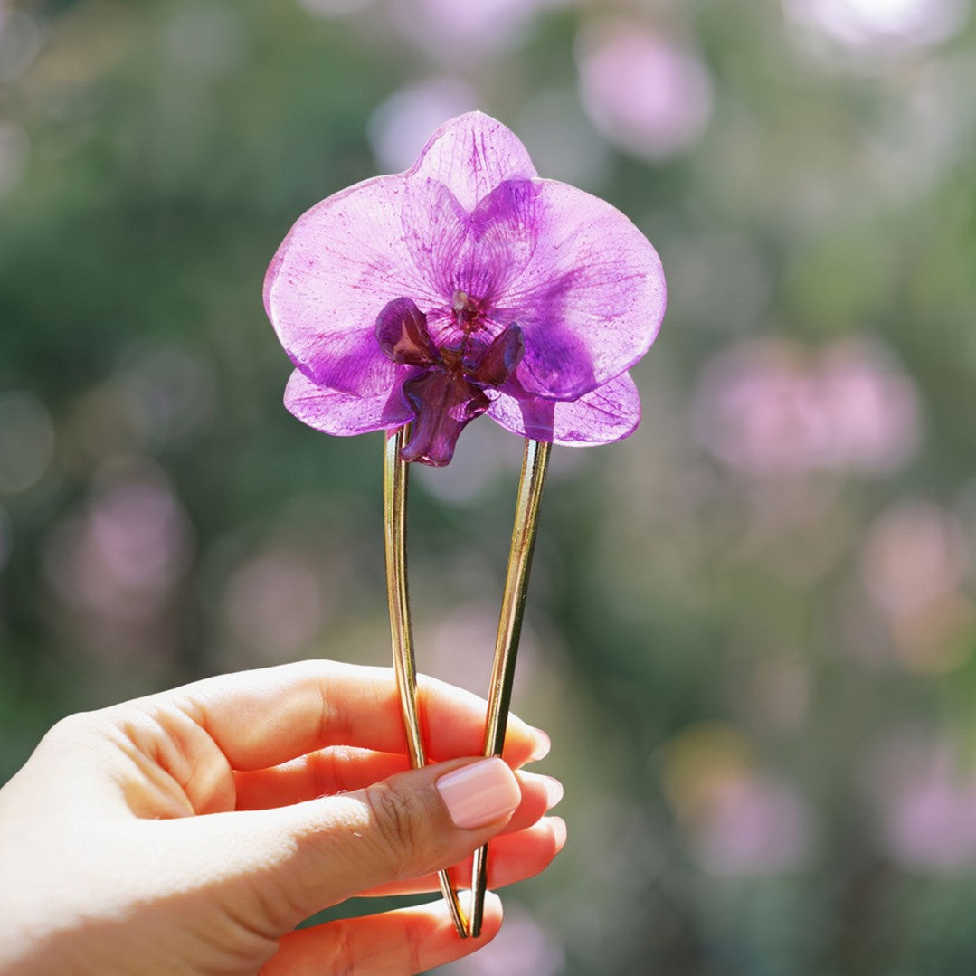 *Real Flower* Orchid French Pins