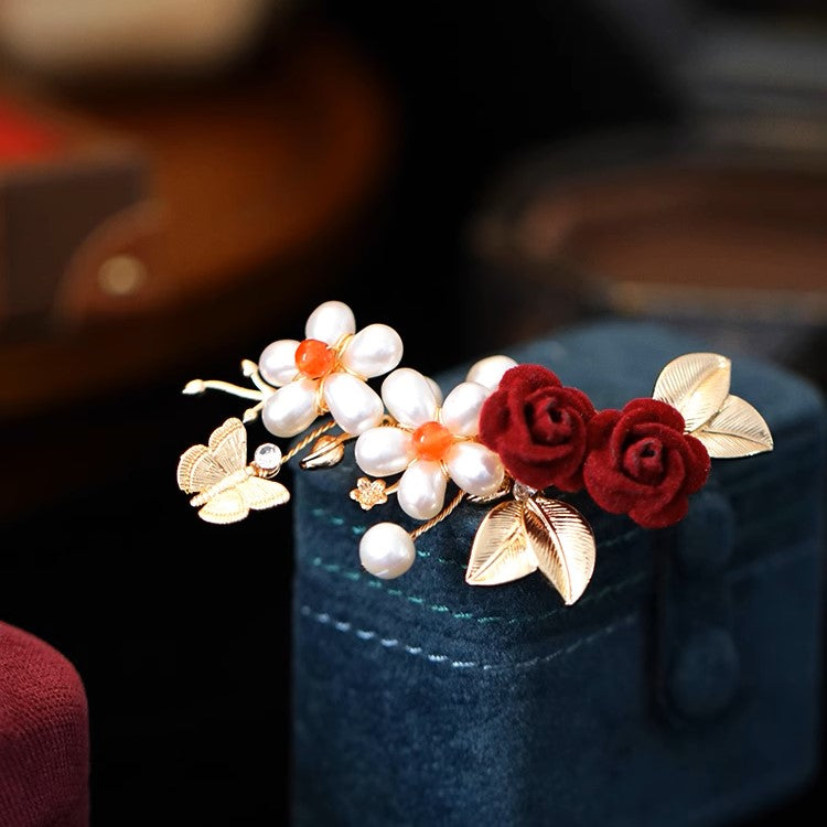 [Final Sale] Custom Remake-Red Rose Brooch