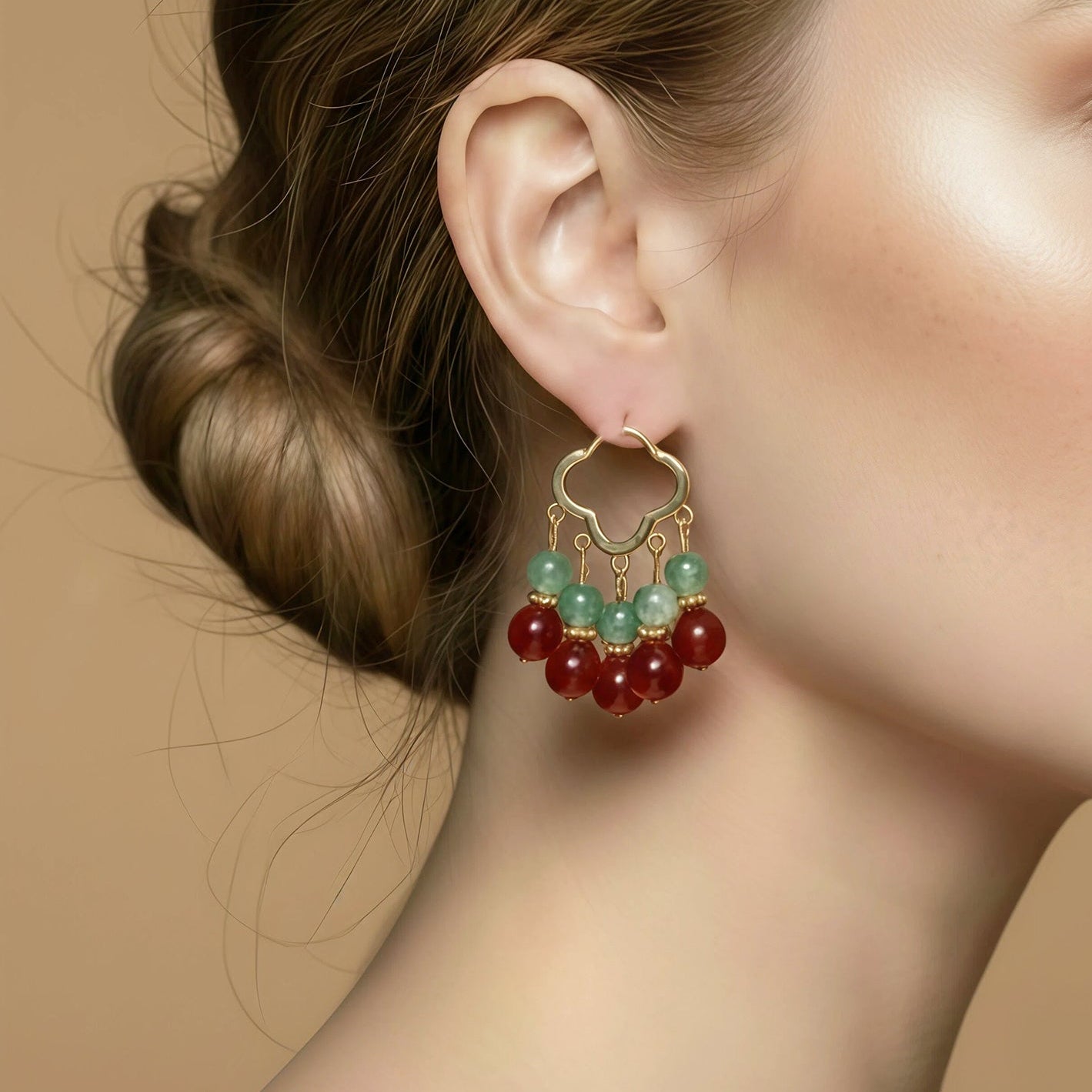 The Verdant Berry Drop Earrings
