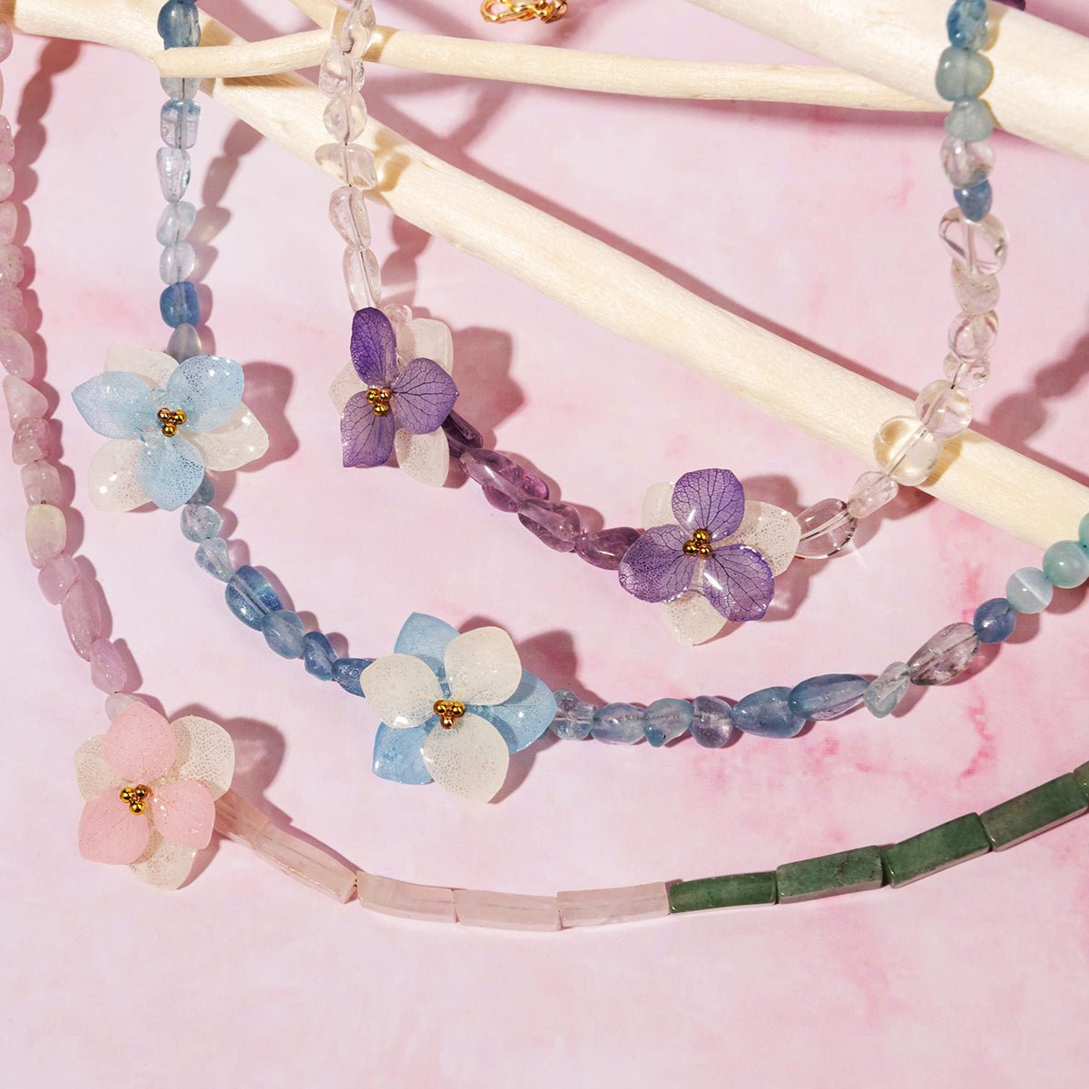 Amethyst Crystal Hydrangea Charm NecklaceNecklaceJewelryBlossomuniqueflowerearringsgiftforhermothergiftdaughtergiftbirthdaygiftanniversarygift