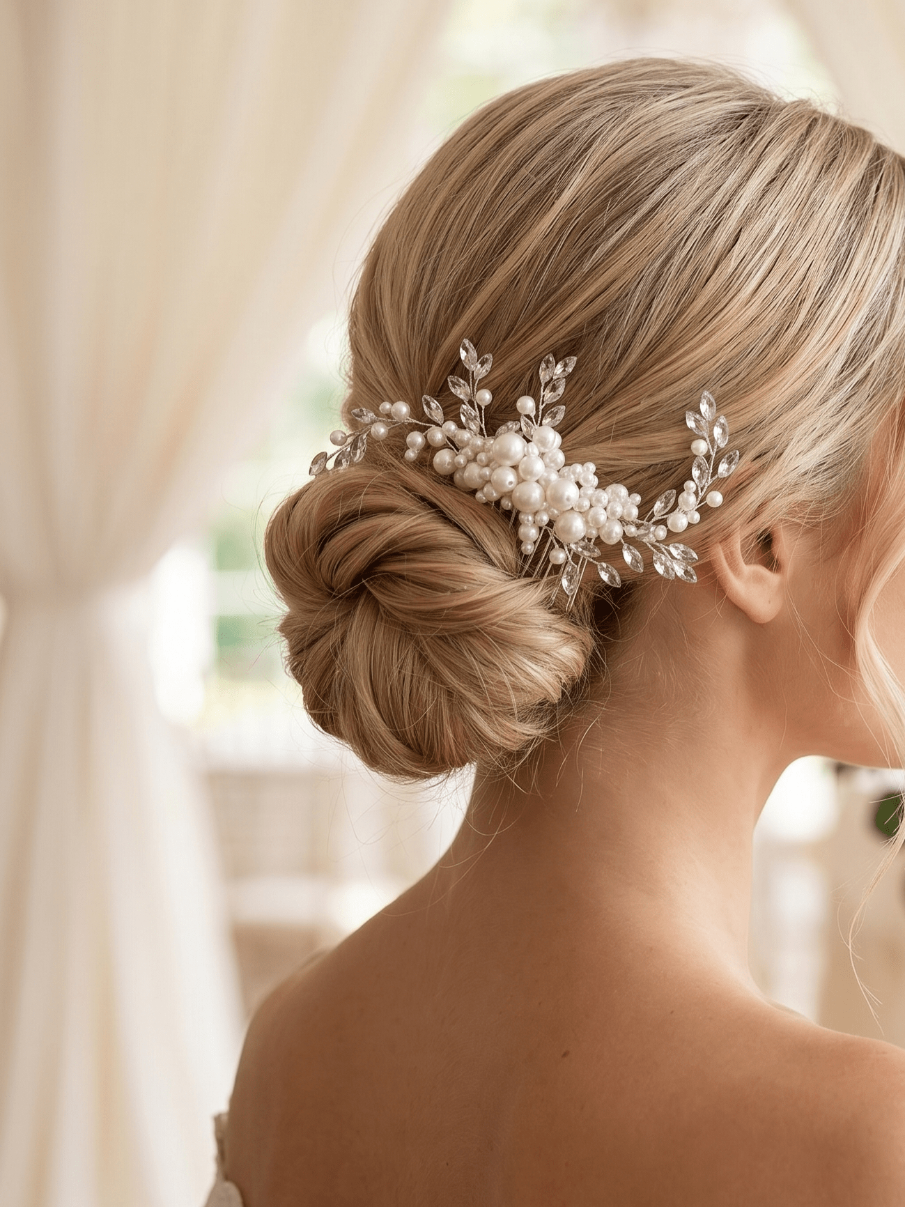 Anna Silver CombHair ClipsJewelryBlossomuniqueflowerearringsgiftforhermothergiftdaughtergiftbirthdaygiftanniversarygift