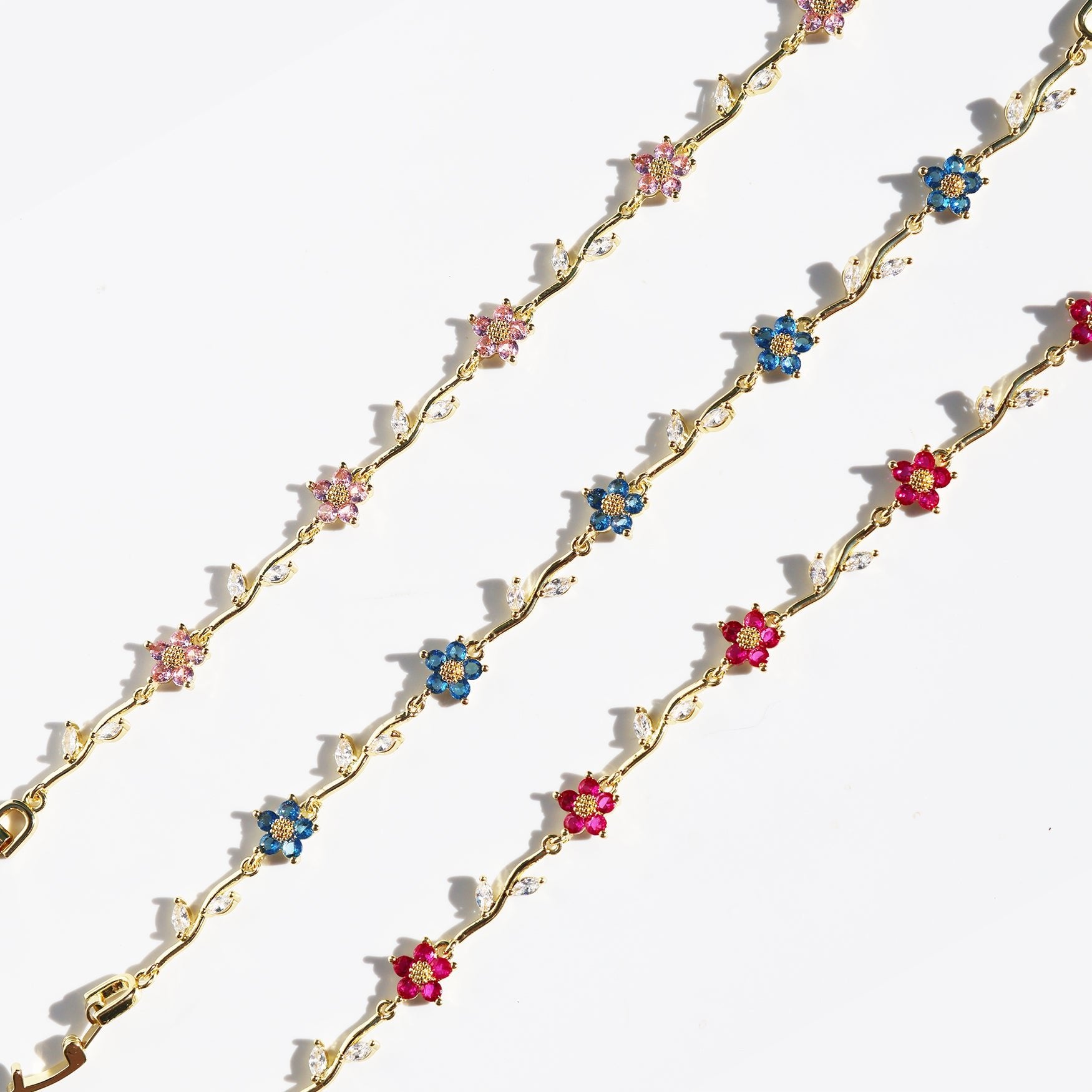 Aurora Petal Crystal BraceletsBraceletJewelryBlossomuniqueflowerearringsgiftforhermothergiftdaughtergiftbirthdaygiftanniversarygift