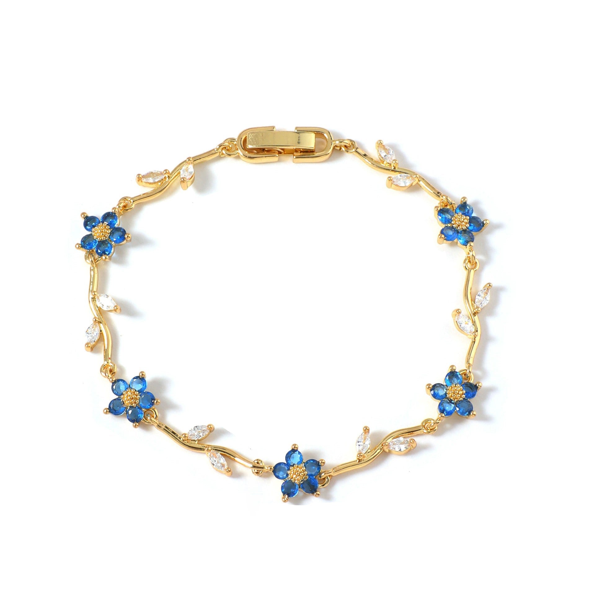 Aurora Petal Zircon Crystal BraceletBraceletJewelryBlossomuniqueflowerearringsgiftforhermothergiftdaughtergiftbirthdaygiftanniversarygift