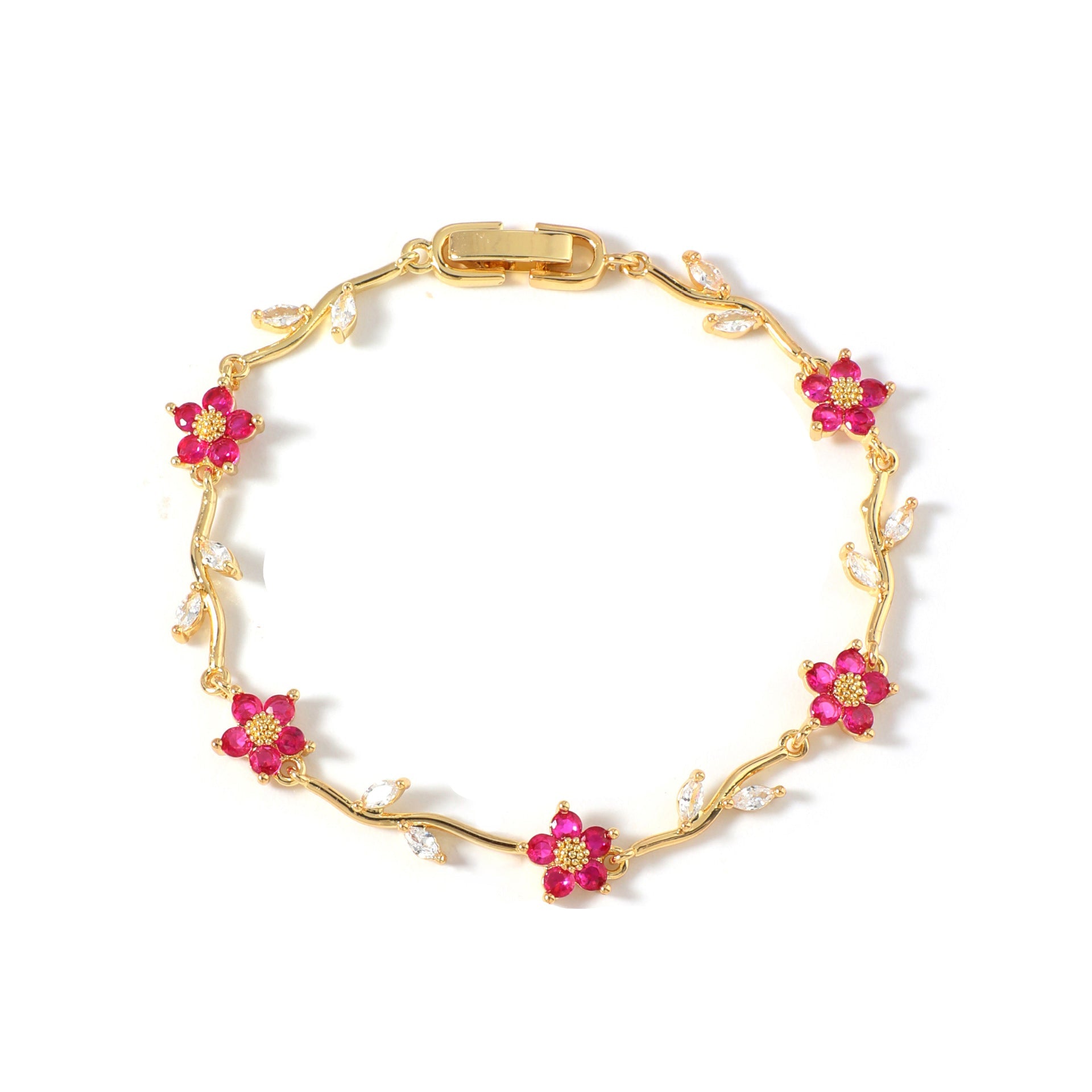 Aurora Petal Zircon Crystal BraceletBraceletJewelryBlossomuniqueflowerearringsgiftforhermothergiftdaughtergiftbirthdaygiftanniversarygift