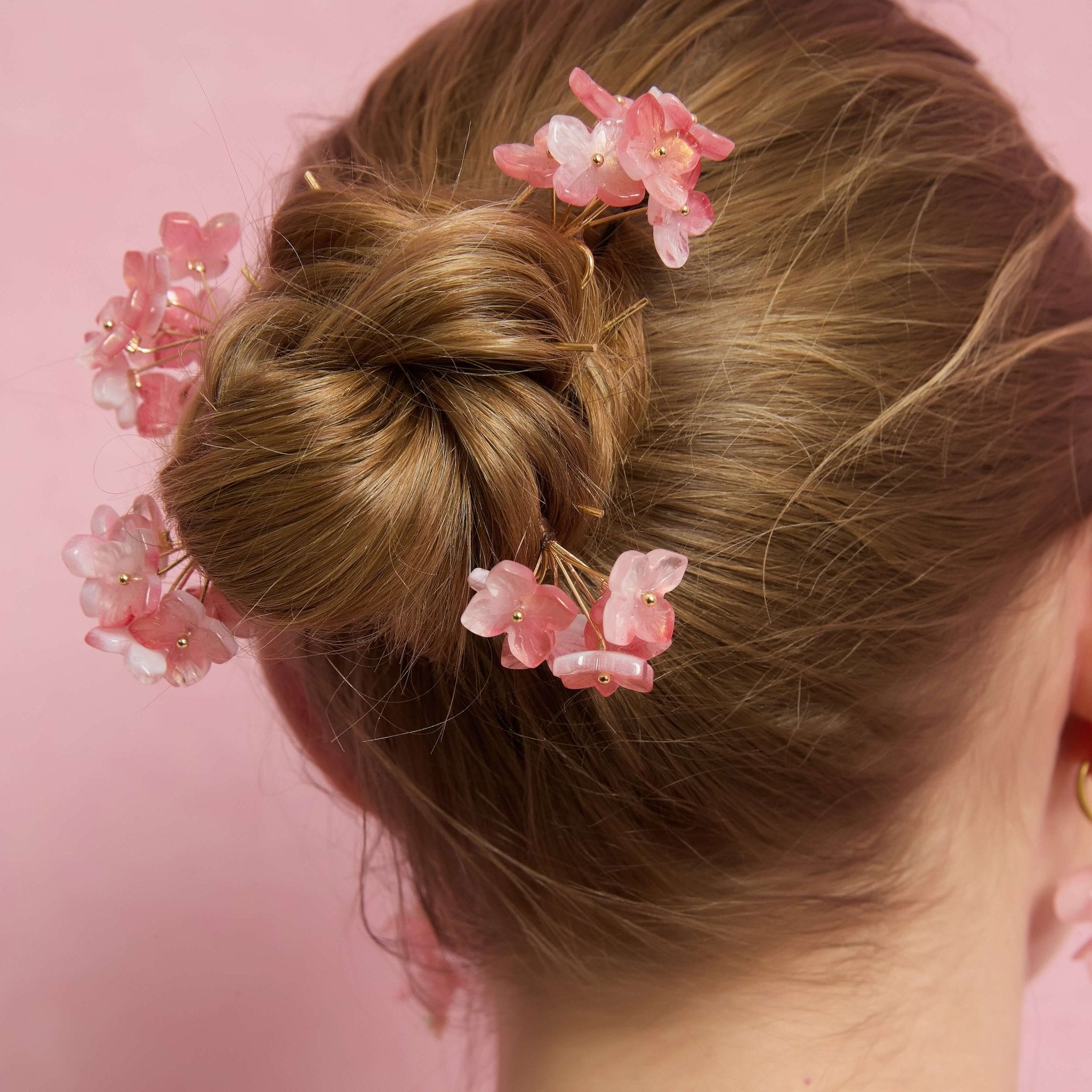 Blush Glow Hydrangea Hair Pin 4 - Piece SetHair ClipsJewelryBlossomuniqueflowerearringsgiftforhermothergiftdaughtergiftbirthdaygiftanniversarygift