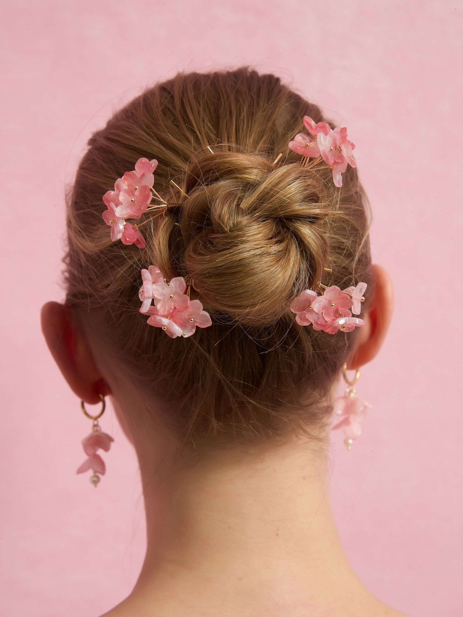 Blush Glow Hydrangea Hair Pin 4 - Piece SetHair ClipsJewelryBlossomuniqueflowerearringsgiftforhermothergiftdaughtergiftbirthdaygiftanniversarygift