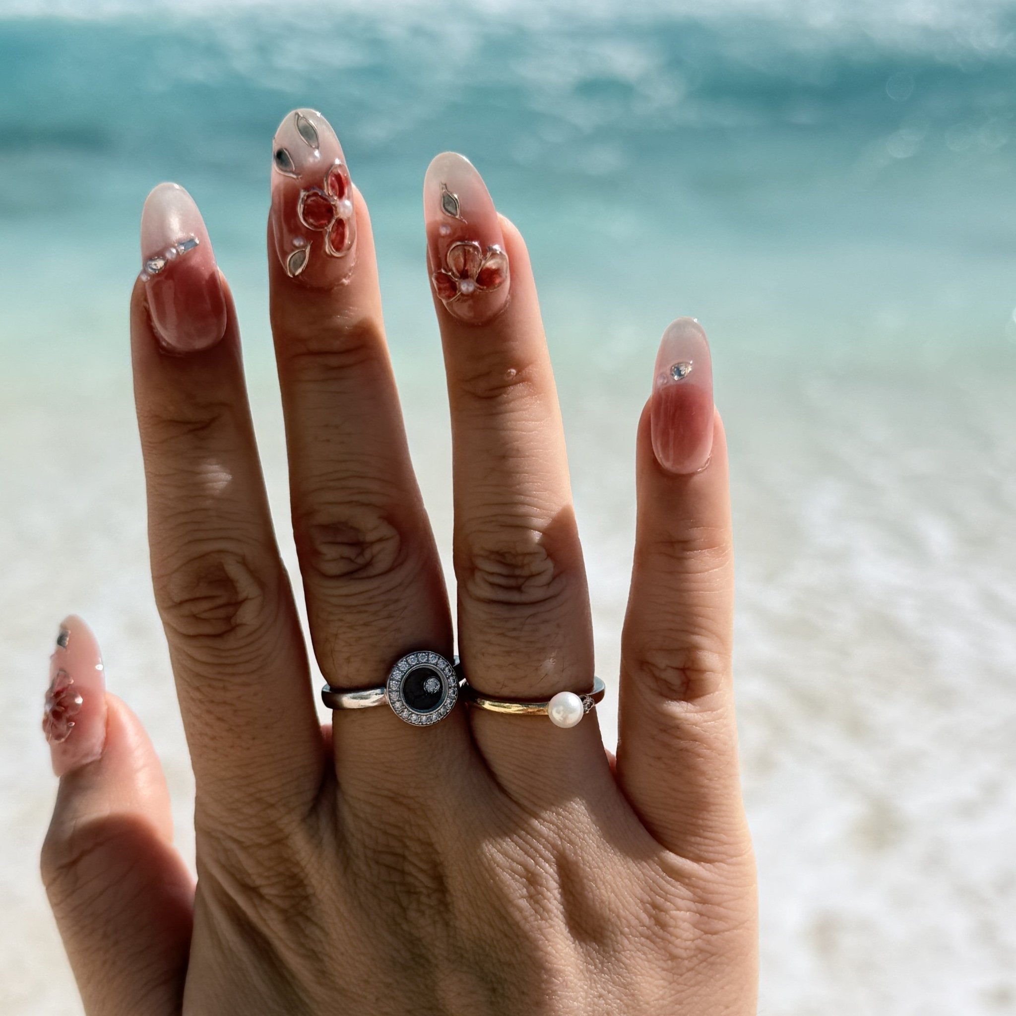 Blush Peony Petal Pearl Garden Nail SetJewelryBlossomuniqueflowerearringsgiftforhermothergiftdaughtergiftbirthdaygiftanniversarygift