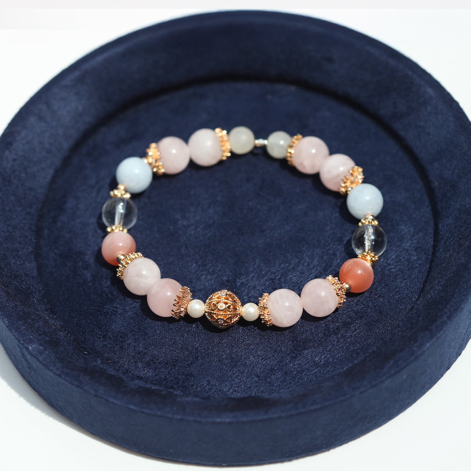 Blush Serenity Crystal BraceletBraceletJewelryBlossomuniqueflowerearringsgiftforhermothergiftdaughtergiftbirthdaygiftanniversarygift