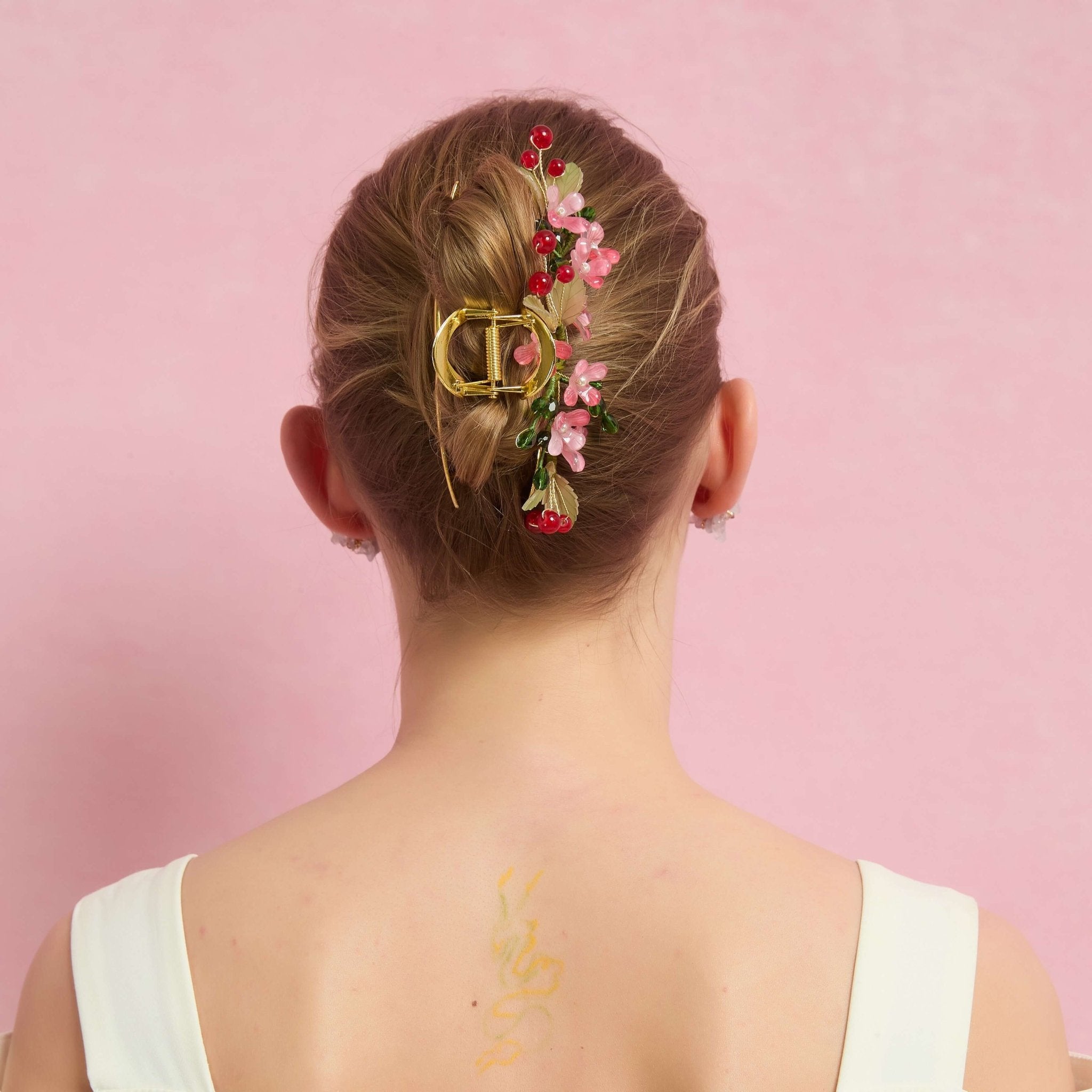 Blushing Sakura Hair Clawhair clawsJewelryBlossomuniqueflowerearringsgiftforhermothergiftdaughtergiftbirthdaygiftanniversarygift