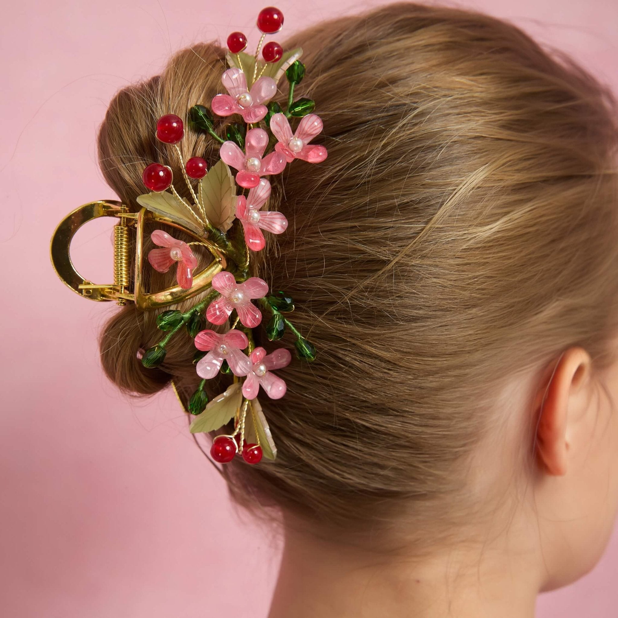 Blushing Sakura Hair Clawhair clawsJewelryBlossomuniqueflowerearringsgiftforhermothergiftdaughtergiftbirthdaygiftanniversarygift