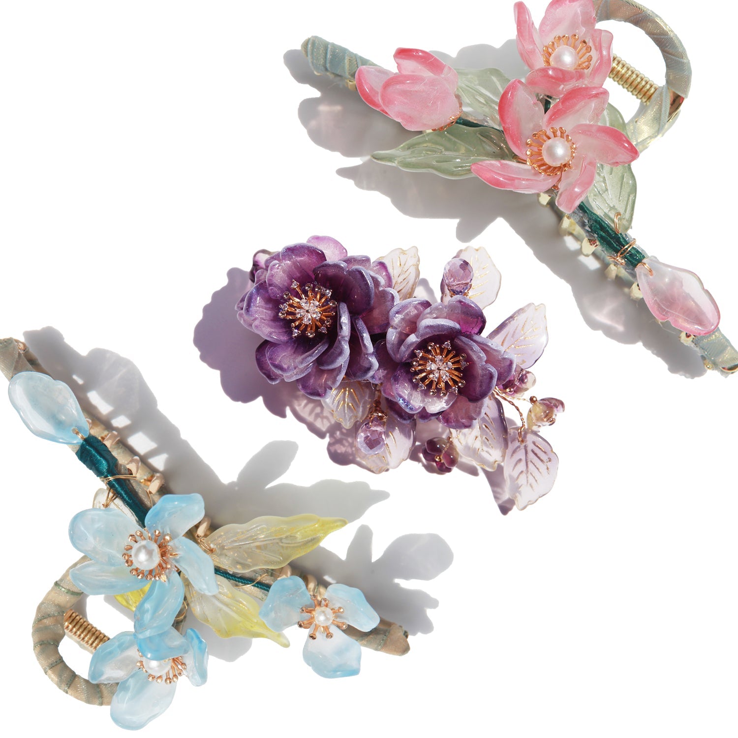 Camellia Hair Clips & Claws 3 - Piece SetJewelryBlossomuniqueflowerearringsgiftforhermothergiftdaughtergiftbirthdaygiftanniversarygift