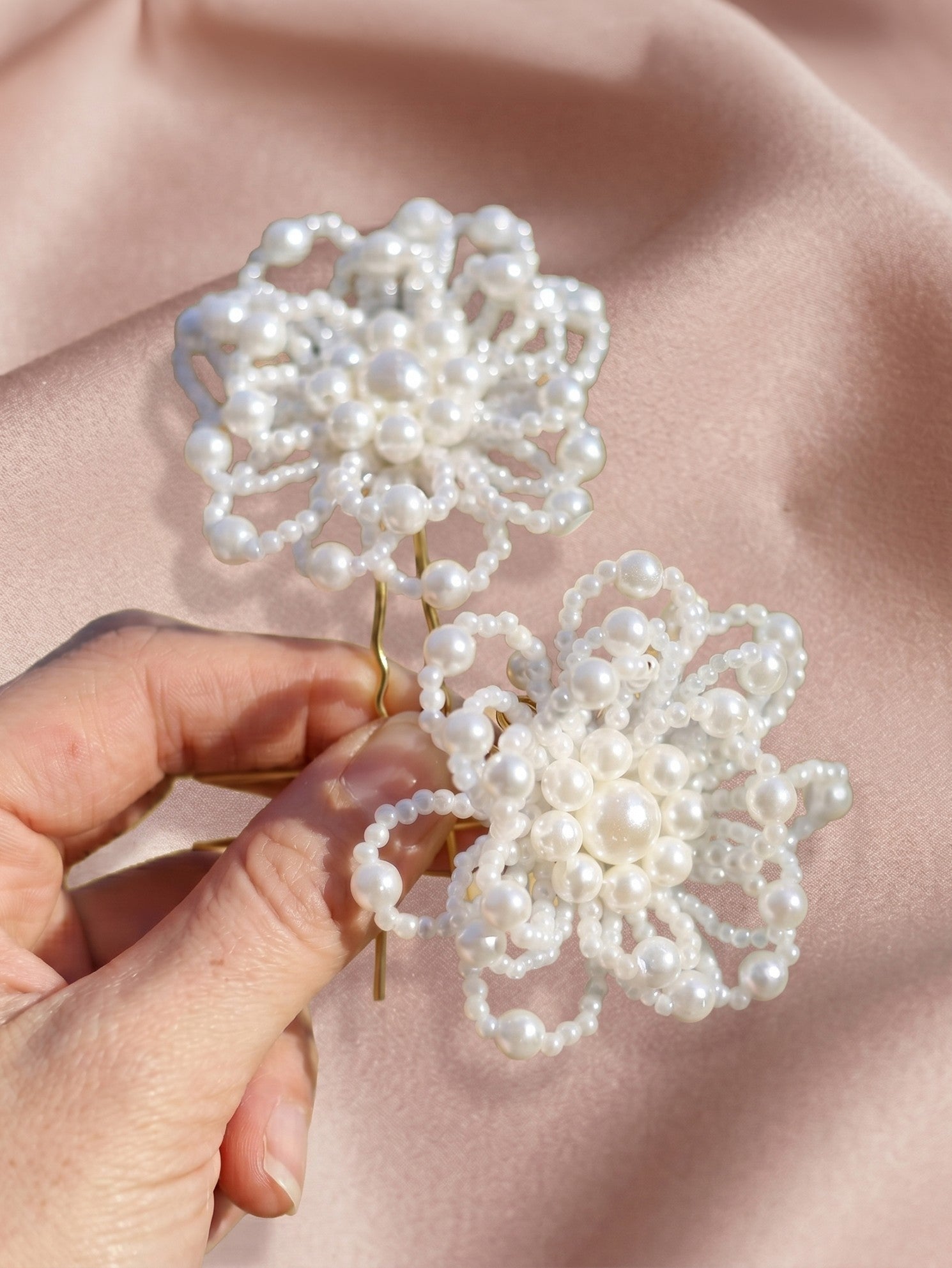 Camille Combs (2-Piece)Hair ClipsJewelryBlossomuniqueflowerearringsgiftforhermothergiftdaughtergiftbirthdaygiftanniversarygift