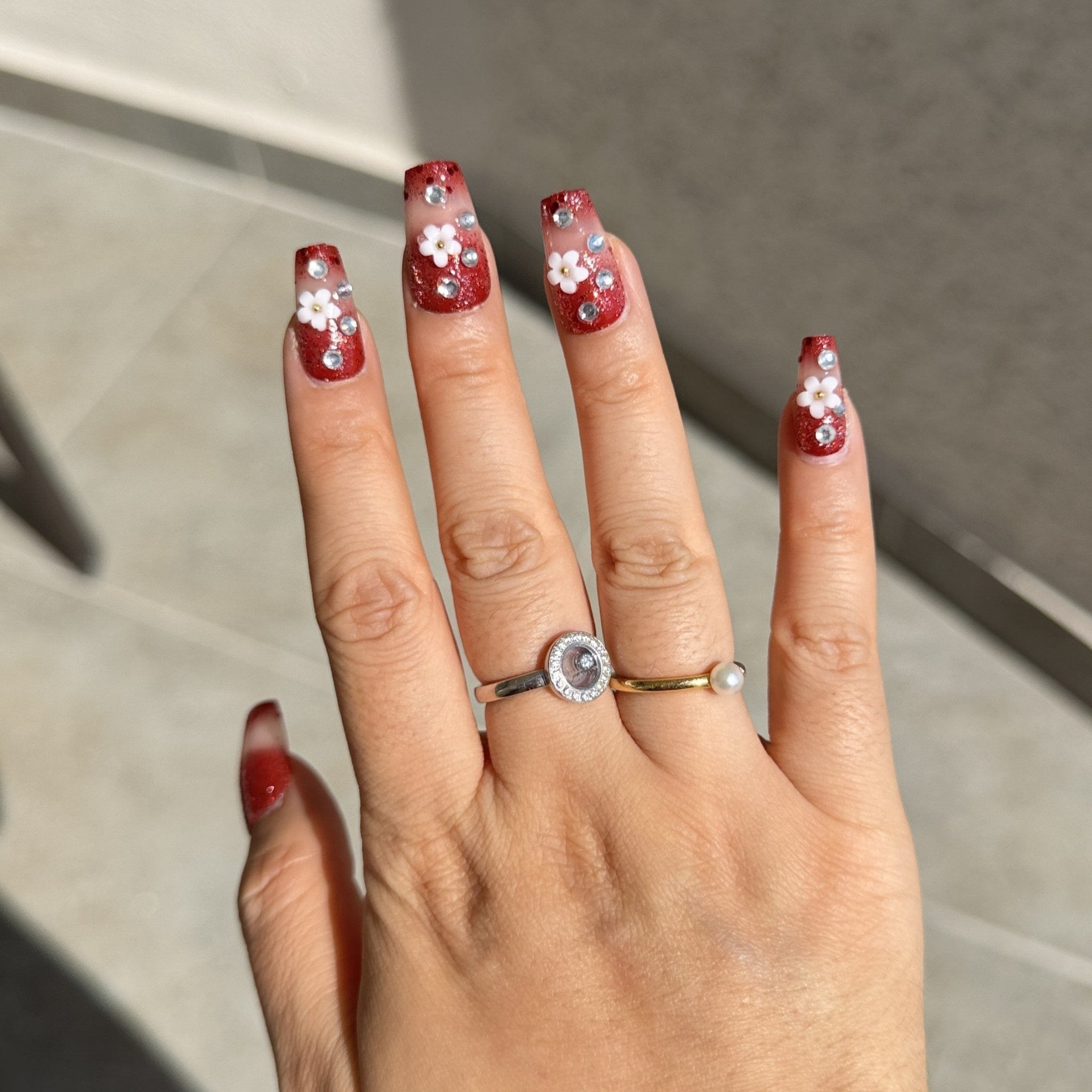 Cherry Blossom Spark Nail SetJewelryBlossomuniqueflowerearringsgiftforhermothergiftdaughtergiftbirthdaygiftanniversarygift