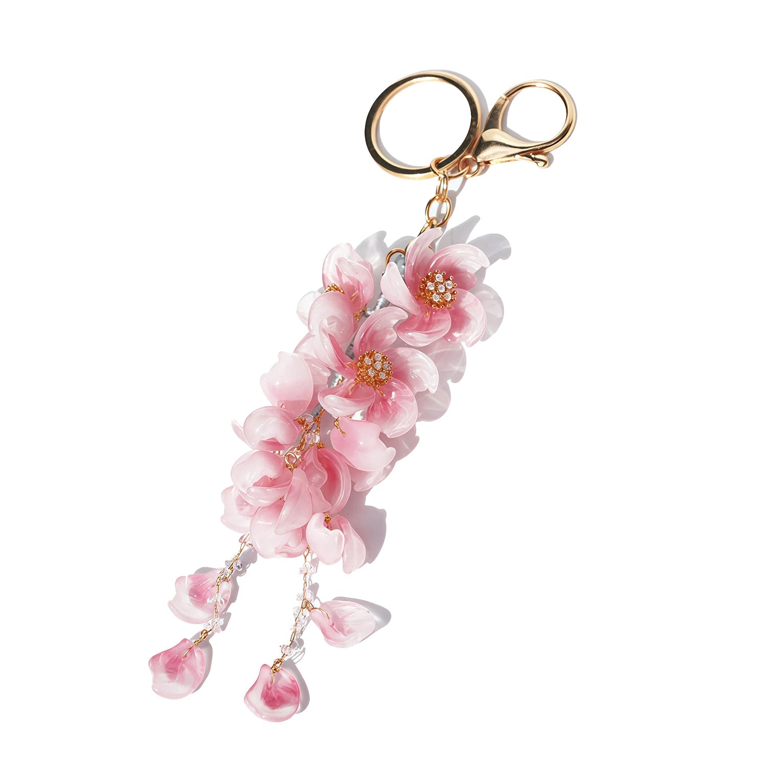 Crystal Cherry Blossom Key Chain Bag CharmbroochJewelryBlossomuniqueflowerearringsgiftforhermothergiftdaughtergiftbirthdaygiftanniversarygift