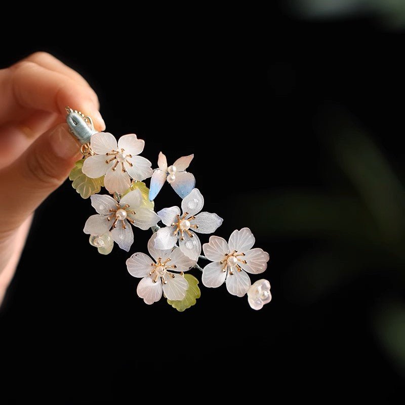 Crystal Sakura Hair ClipHair ClipsJewelryBlossomuniqueflowerearringsgiftforhermothergiftdaughtergiftbirthdaygiftanniversarygift