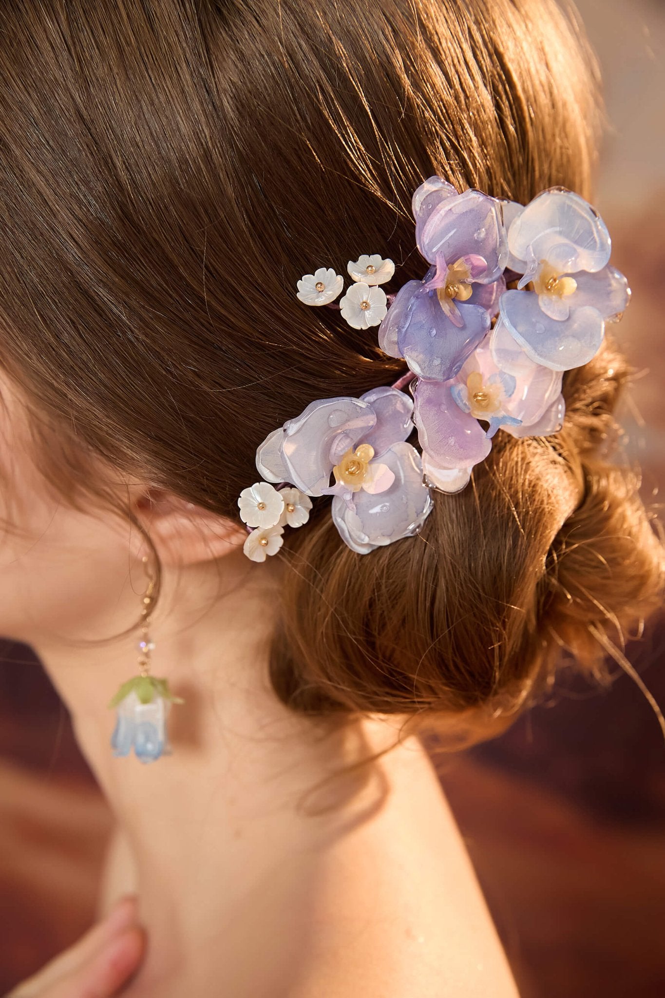 Dream Orchid Garden Hair ClipHair ClipsJewelryBlossomuniqueflowerearringsgiftforhermothergiftdaughtergiftbirthdaygiftanniversarygift