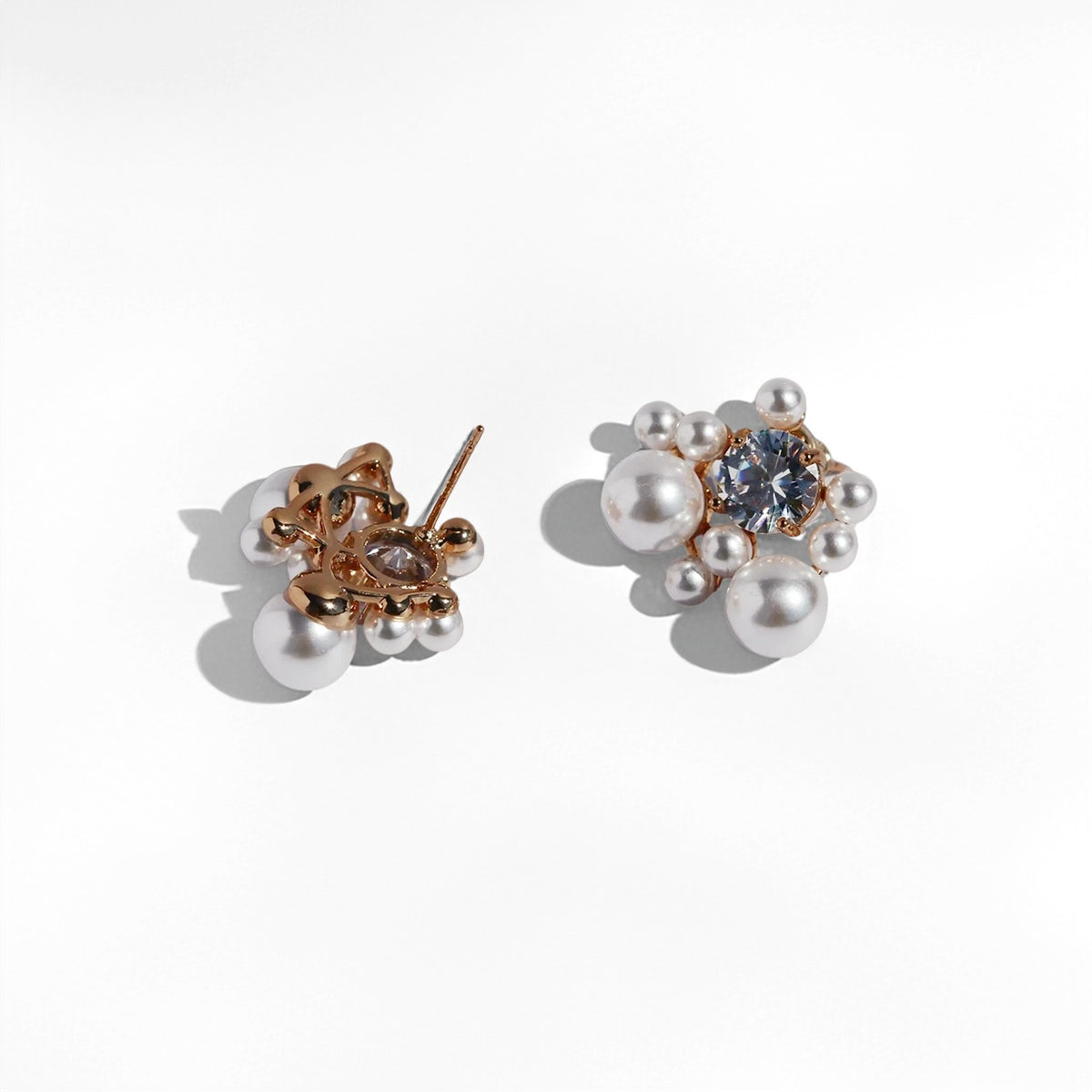 Ivory Pearl Constellation Solitaire Studs