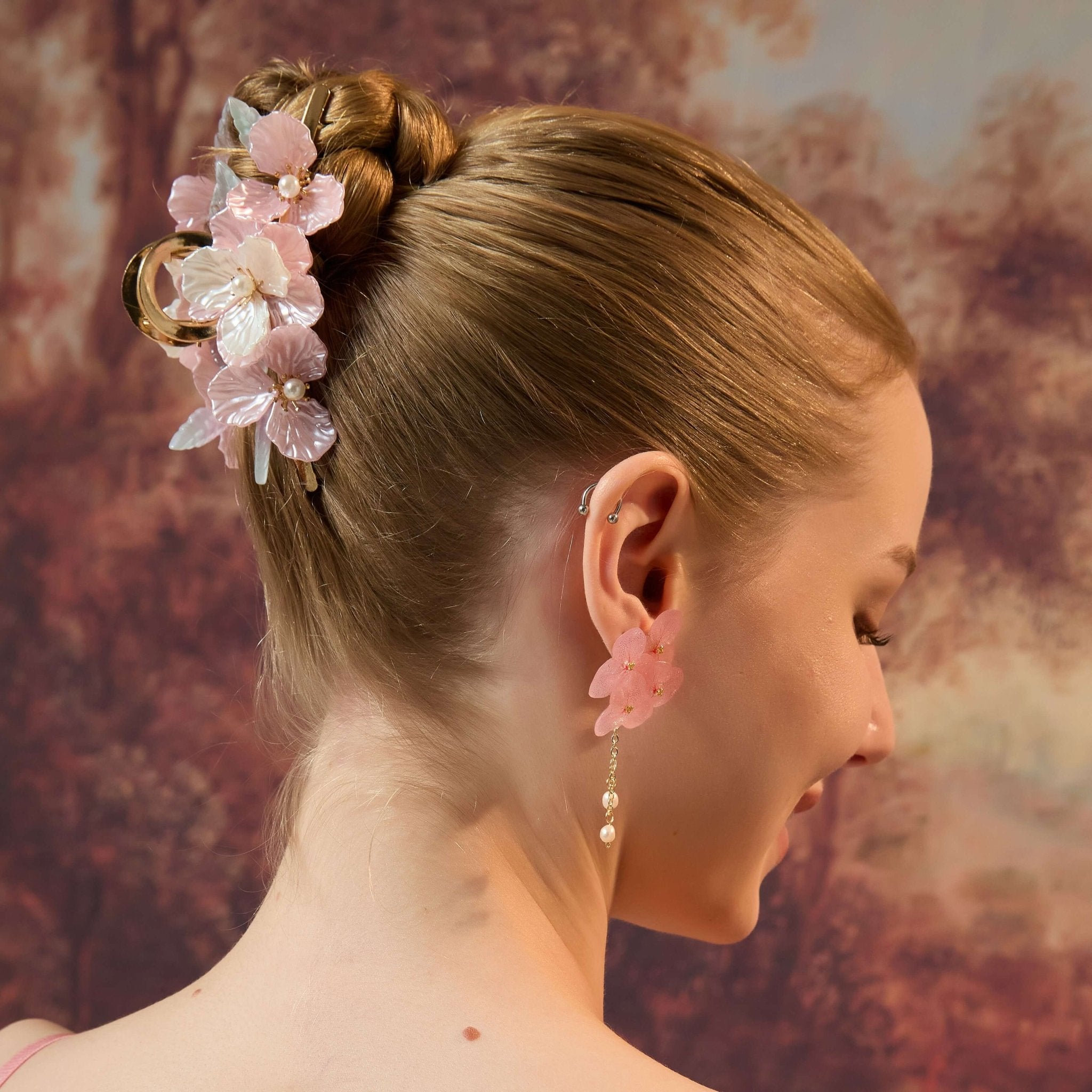 Ethereal Garden Blossom Hair Clawhair clawsJewelryBlossomuniqueflowerearringsgiftforhermothergiftdaughtergiftbirthdaygiftanniversarygift