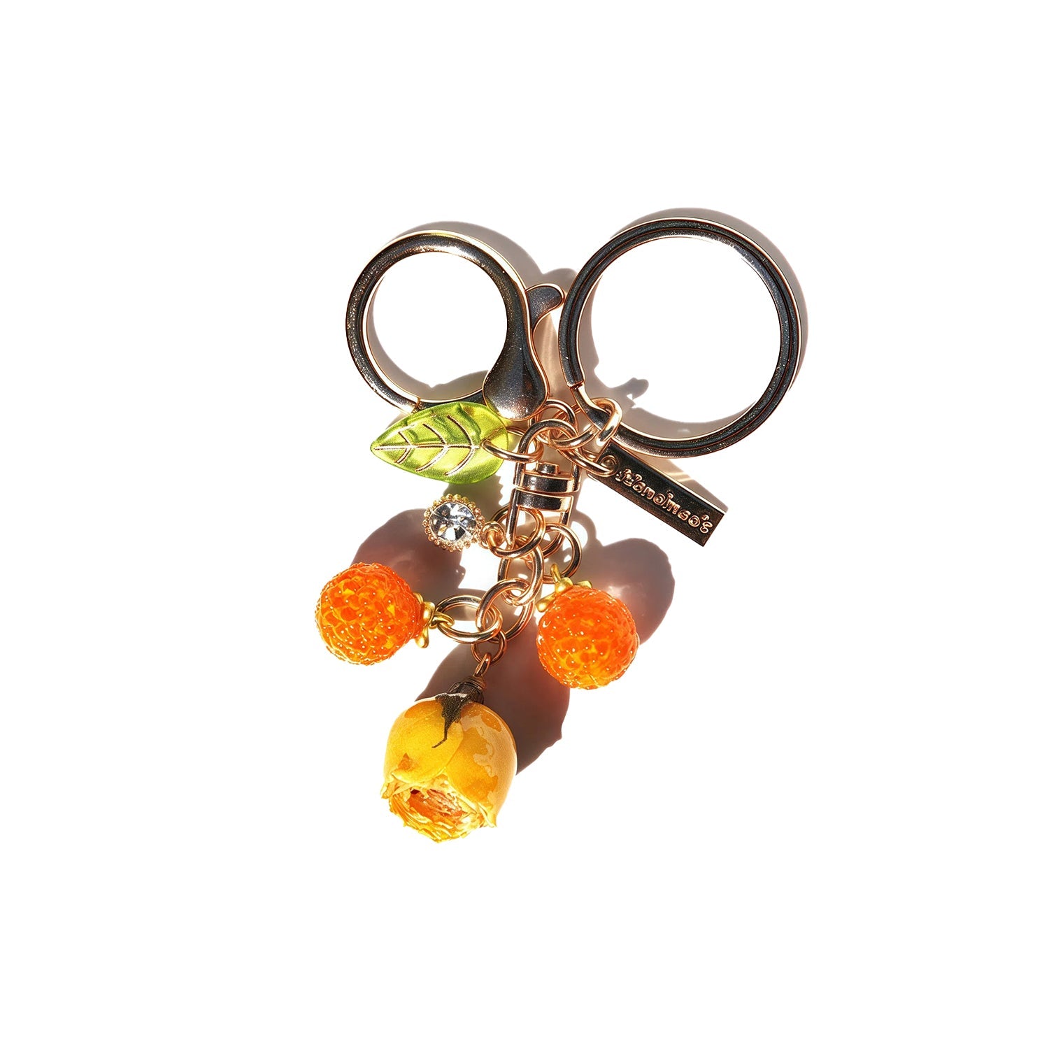 Fall Fruit Yellow Rose Key Chain Bag CharmbroochJewelryBlossomuniqueflowerearringsgiftforhermothergiftdaughtergiftbirthdaygiftanniversarygift