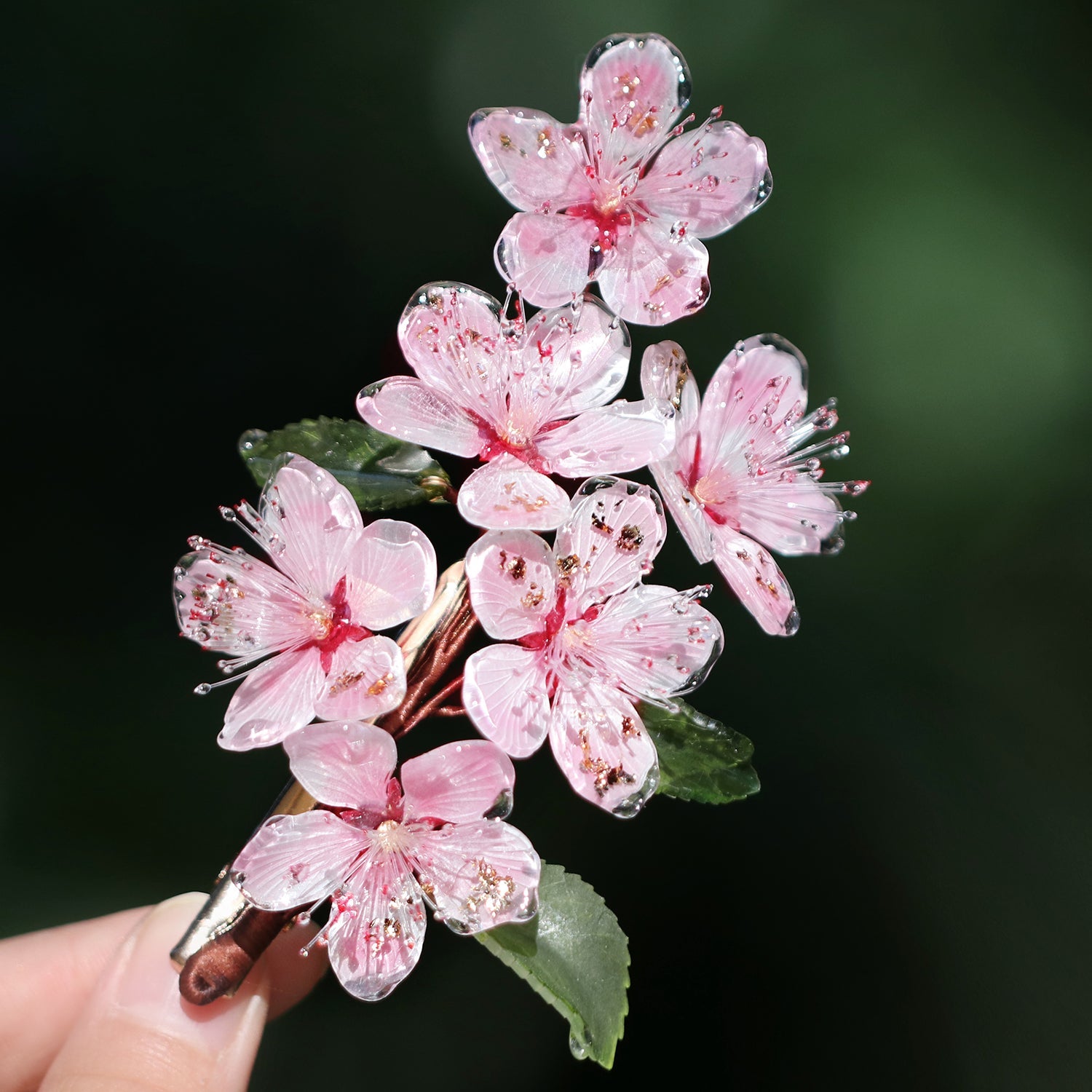 Flowering Pink Cherry Blossom Hair ClipHair ClipsJewelryBlossomuniqueflowerearringsgiftforhermothergiftdaughtergiftbirthdaygiftanniversarygift