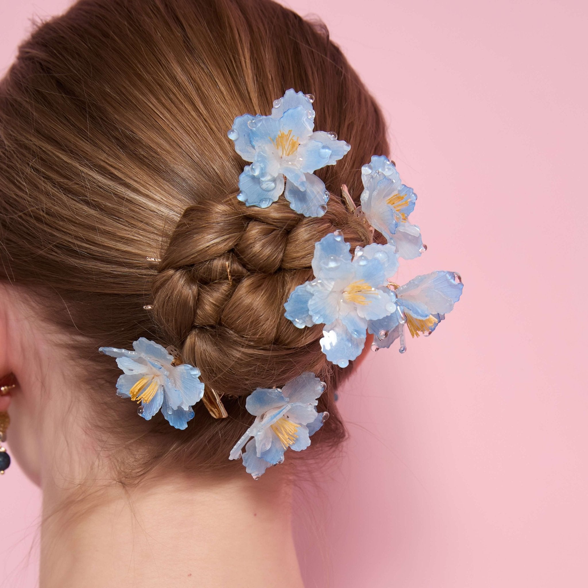 Himalayan Blue Poppy Hair Clips (2 - Pieces)HAIRJewelryBlossomuniqueflowerearringsgiftforhermothergiftdaughtergiftbirthdaygiftanniversarygift