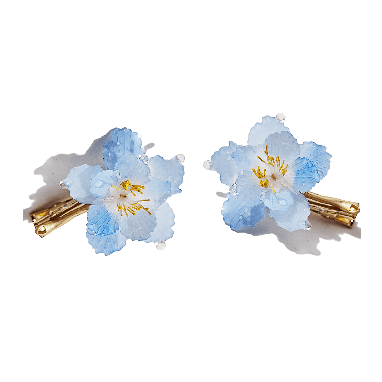 Himalayan Blue Poppy Hair Clips (2 - Pieces)HAIRJewelryBlossomuniqueflowerearringsgiftforhermothergiftdaughtergiftbirthdaygiftanniversarygift