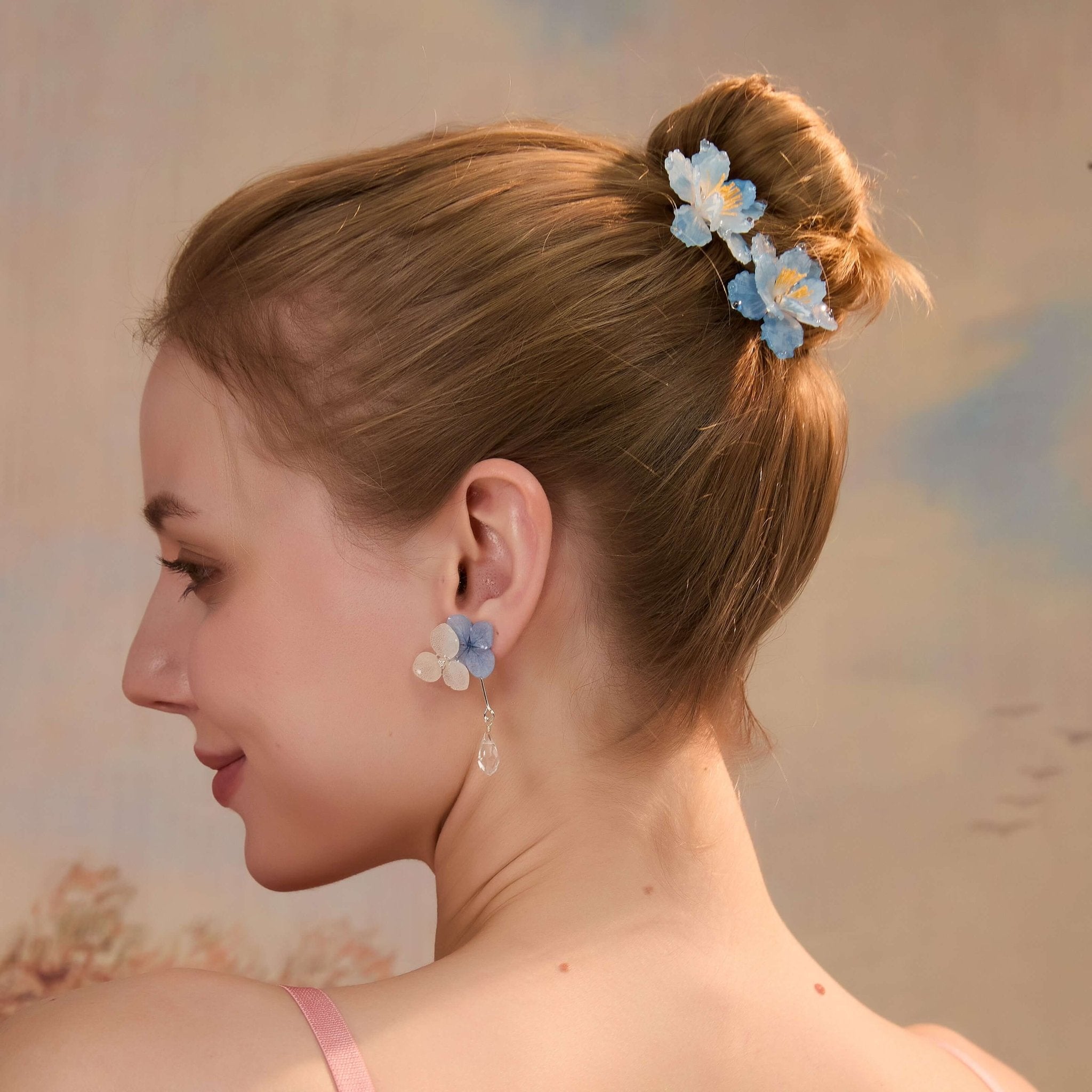 Himalayan Blue Poppy Hair Pin (2 - Pieces)HAIRJewelryBlossomuniqueflowerearringsgiftforhermothergiftdaughtergiftbirthdaygiftanniversarygift